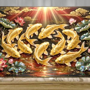 Tranh sơn mài Cá chép - A17