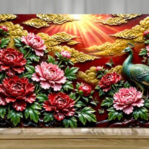 Tranh sơn mài Hoa Mẫu Đơn - A16