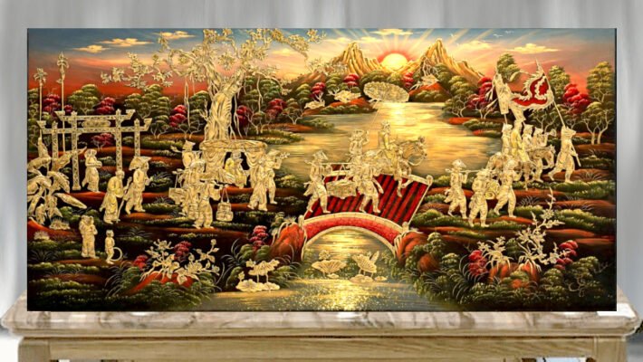Tranh sơn mài Việt Nam TPHCM - A14