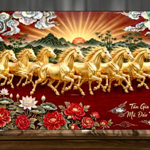 Tranh sơn mài tặng tân gia khai trương hồng phát - A20