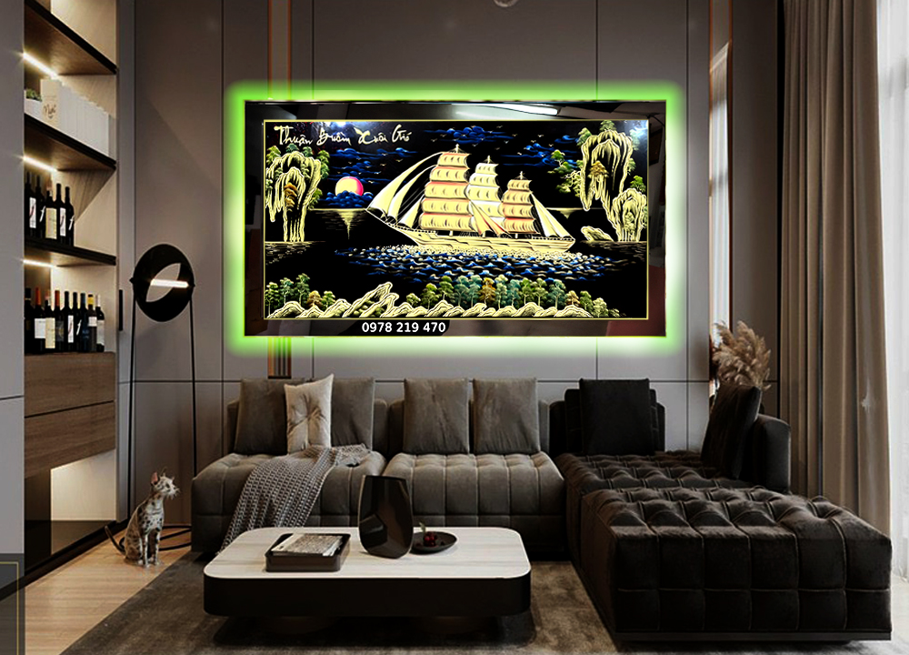 TPHCM tranh tặng tân gia khai trương tranh thuận buồm