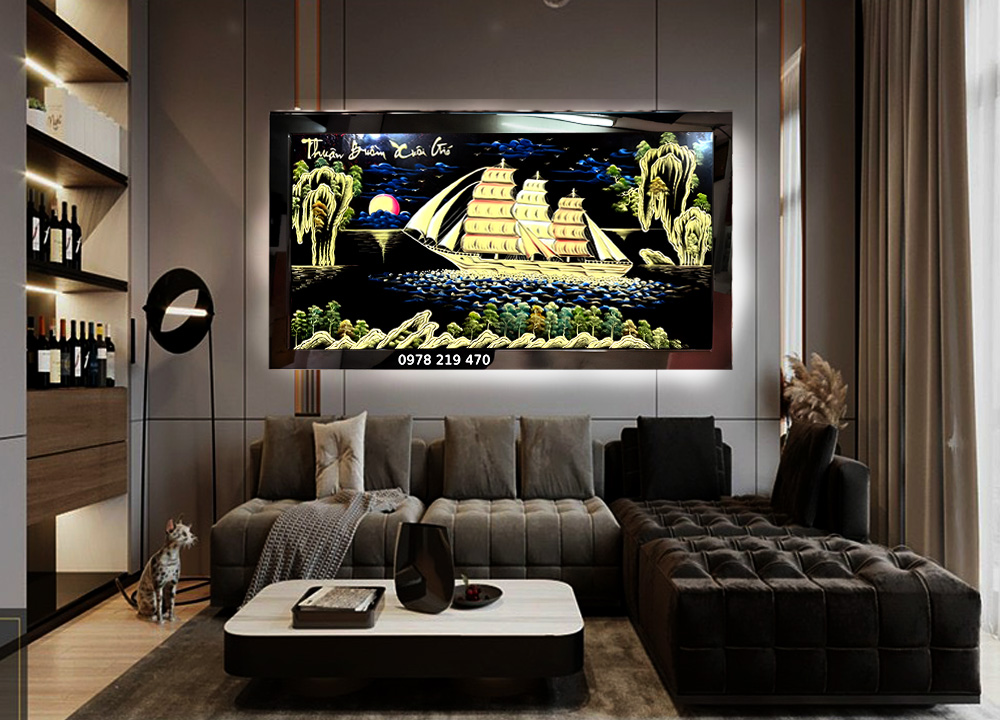 TPHCM tranh tặng tân gia khai trương tranh thuận buồm